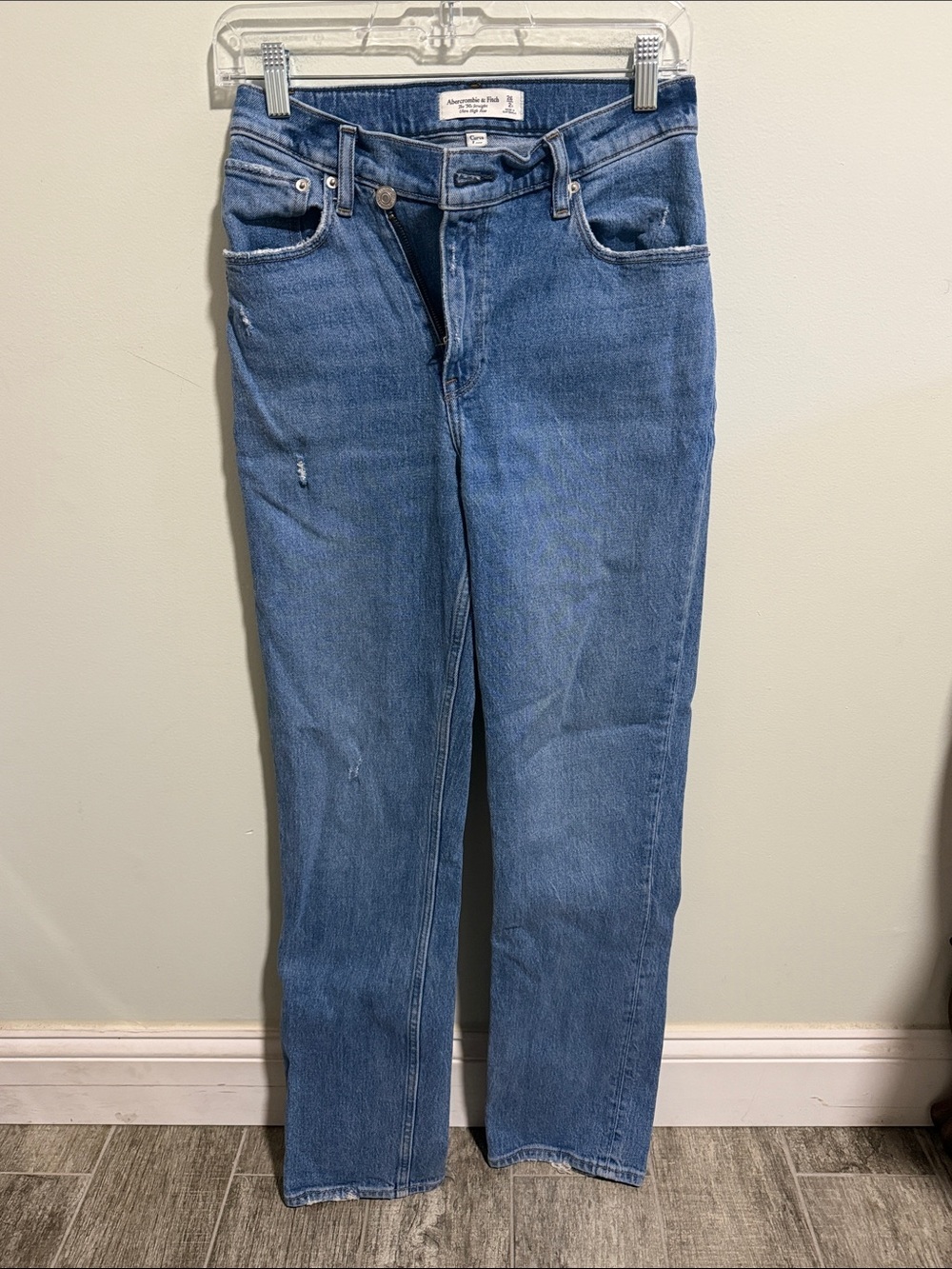 Abercrombie & Fitch The ‘90s Straight Ultra High Rise Size 26 Curve Love